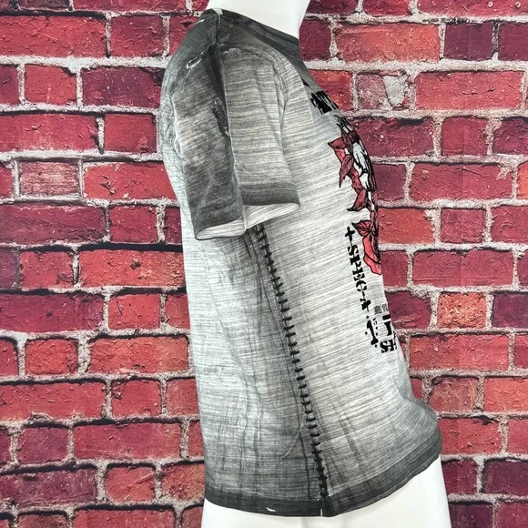 Affliction Men's Short Sleeve Graphic T-shirt -Gray/Black -Various Sizes- NWT - Picture 5 of 13